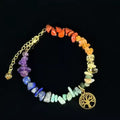 Wholesale Natural Obsidian Amethyst Crystal Quartz Seven Chakras Bracelet Energy Beads for Healing