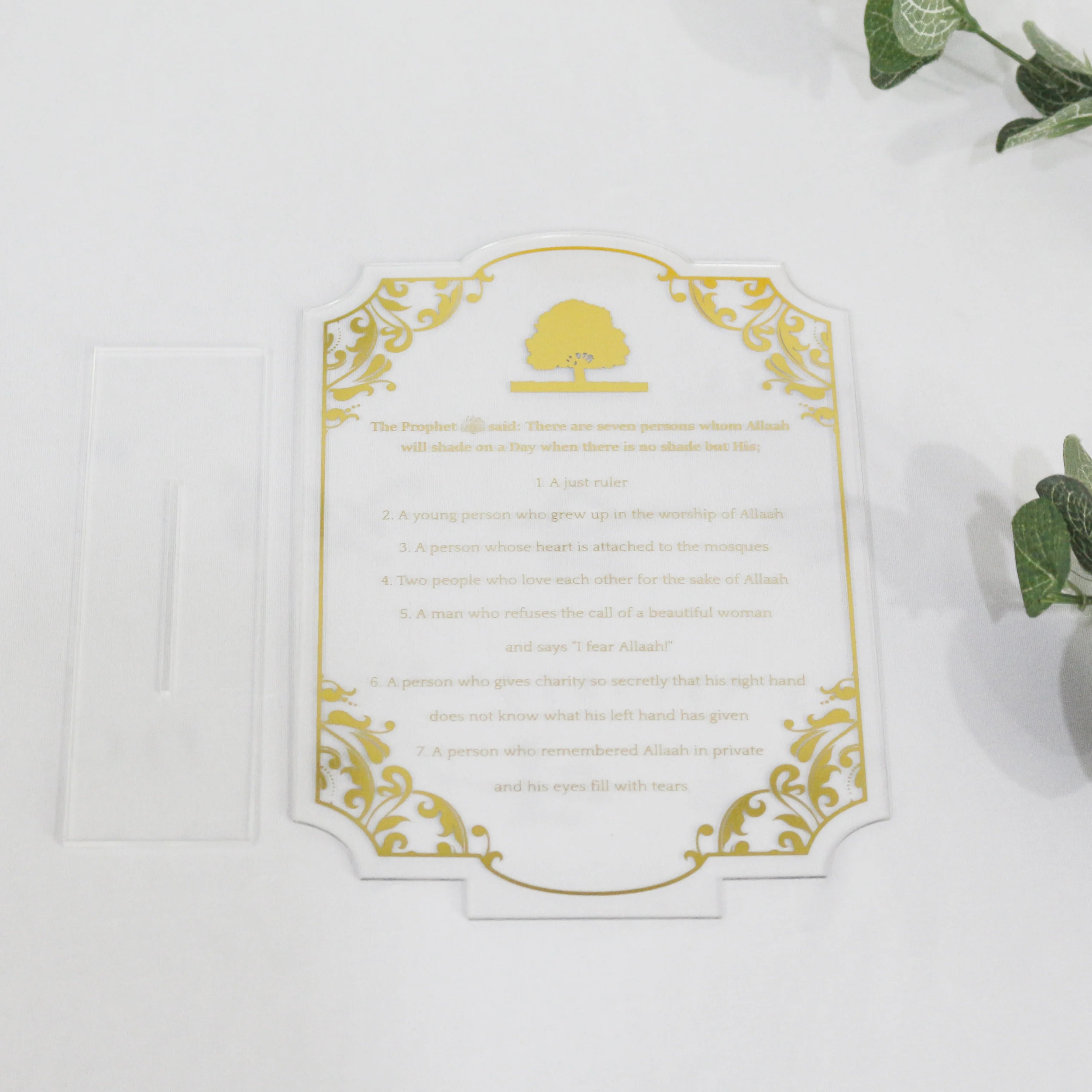 5*7 Inches Clear Acrylic Save the Date Card Gold Foil Transparent Cards with Velvet Envelope and Wax Seal
