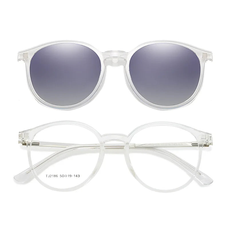 Magnetic TR90 Frame Clip-On Sunglasses Fashion Night Vision Eyeglasses Clip on Sunglasses Luxury Eyewear Frames for Eye Glasses