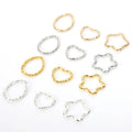 Wholesale  Golden Star Heart Waterdrop Jump Rings for Jewelry Making DIY Spacer Connectors Twisted Ring Split Rings Handmade
