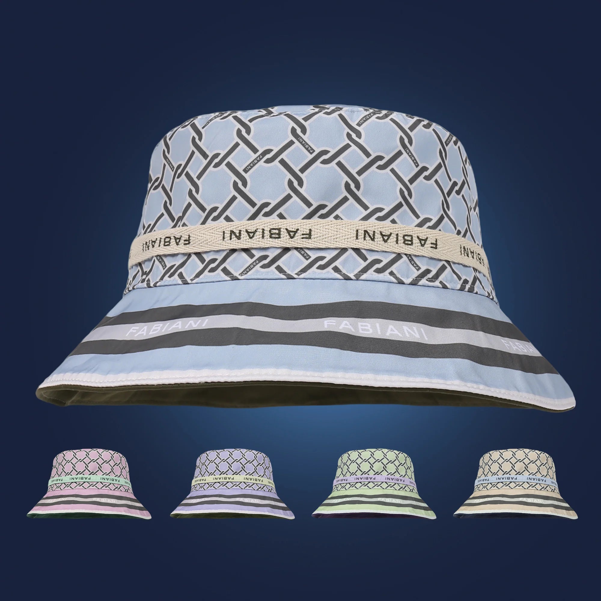 Custom Printed Bucket Cap Two Sided Waterproof Heat Transfers Polyester Reversible Bucket Hat