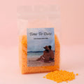 Spa Choice Orange Scent Rosin Free Gel Hard Wax 2.2 LB / 1KG Pearlescent Gold Depilation Wax Beans Glitter Wax Depilation
