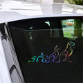 Pet Dog Cat Rabbit Bird Vinyl Art Decal Motorcycle Window Car Door Laser Stickers Gift Die Cut Laptop Window Glass