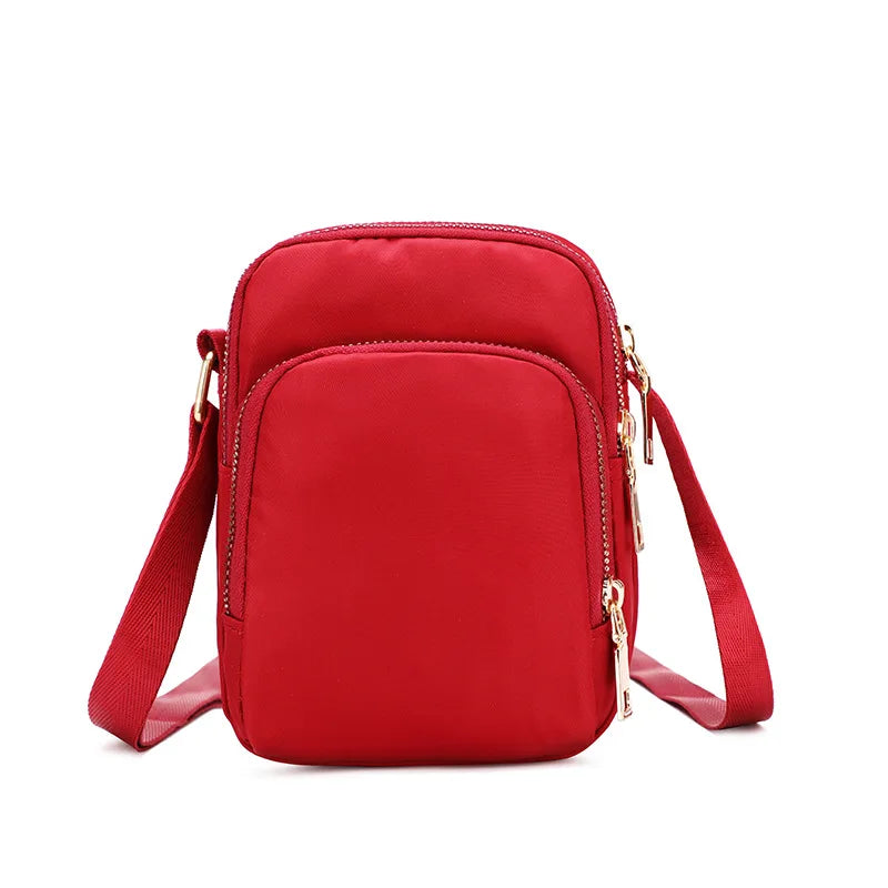New Nylon Shoulder Crossbody Sling Bags Mini Womens Men Messenger Casual Large Capacity Cell Phone Bag
