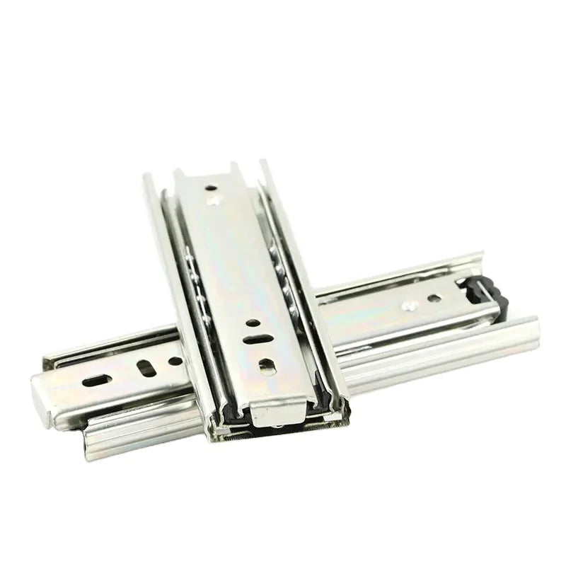 12.7mm Thick 45mm Wide Thickened Three Section Steel Ball Guide Rail Drawer Furniture Cabinet Slide Rail with a Load of 45KG