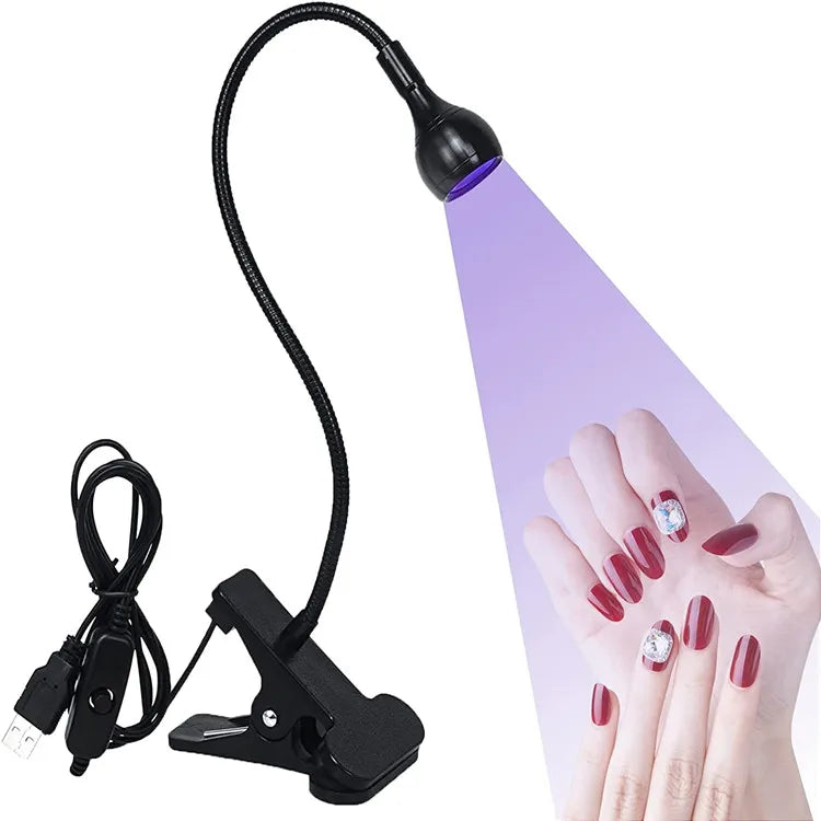 3W LED UV Curing Lamp Nail Dryer with USB Electric Power Plastic Body for Gel Polish