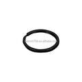 Stock Supply 2.0 X 32mm Round Matte Black Metal Flat Bag Keychain