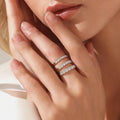 Half Eternity Band Ring Lab Grown Diamond Ring 0.6ct 9 Pieces DEF 10k 14k 18k Gold Wedding Rings for Engagement