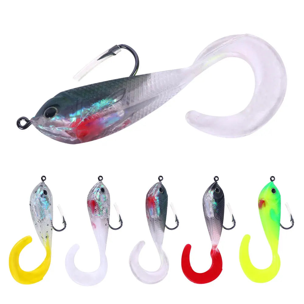 Peche 6cm/5g Metal Lead Head Jigs Hooks Soft Plastic Fishing Lure Sinking