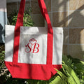 Women's Heavy Duty Cotton Canvas Tote Bag with Pocket and Zipper Custom Logo Embroidery for Shopping