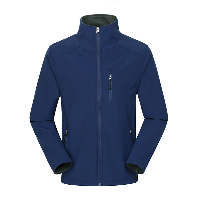 Man Softshell Jacket Breathable  3Layers Membrane Bonded Fleece Windbreaker Outdoor Autumn Coat Winter Jacket