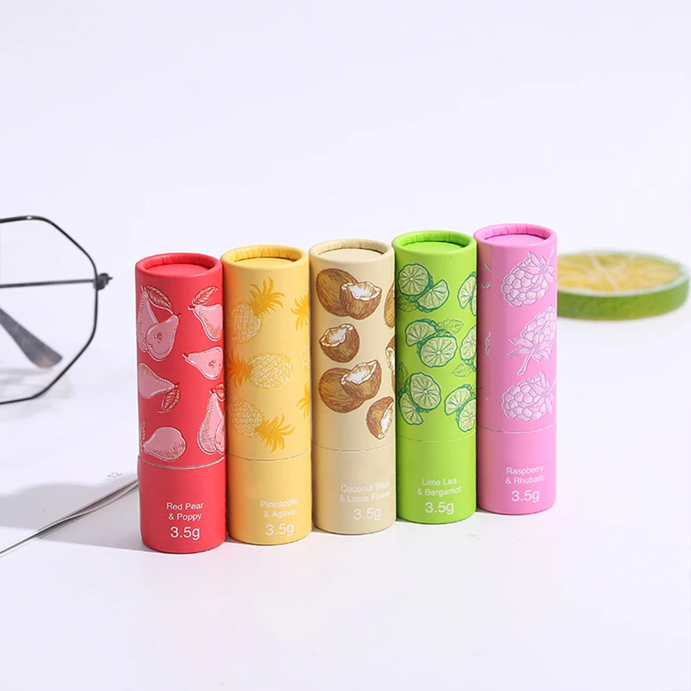 Custom Biodegradable Kraft Cardboard Lip Balm Deodorant Stick Container Packaging Push up Paper Tube