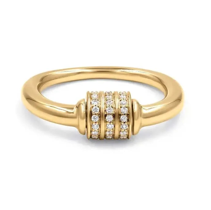 Milskye Beautiful Jewelry Set for Women 925 Silver 14k Gold Rotate Fine Zircon Rings
