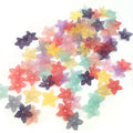 100pcs Frosted Flower Lampwork Beads Transparent Acrylic Bead Caps Spacer Loose Beads