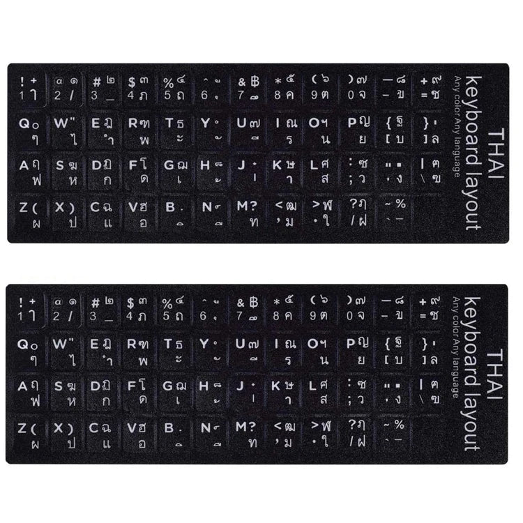 Thai Alphabet Keyboard Stickers  Notebook Letter Replacement Keyboard Stickers Computer Keyboard Sticker
