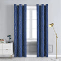 High Quality High Blackout Ready Made Curtains Silver/Grey Foil Fine Line Print Living Room Curtains