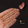 Couch Piercing Jewelry CZ Flower Helix Earrings  16G Cartilage Earrings Studs for Women Men Surgical Steel Helix Tragus