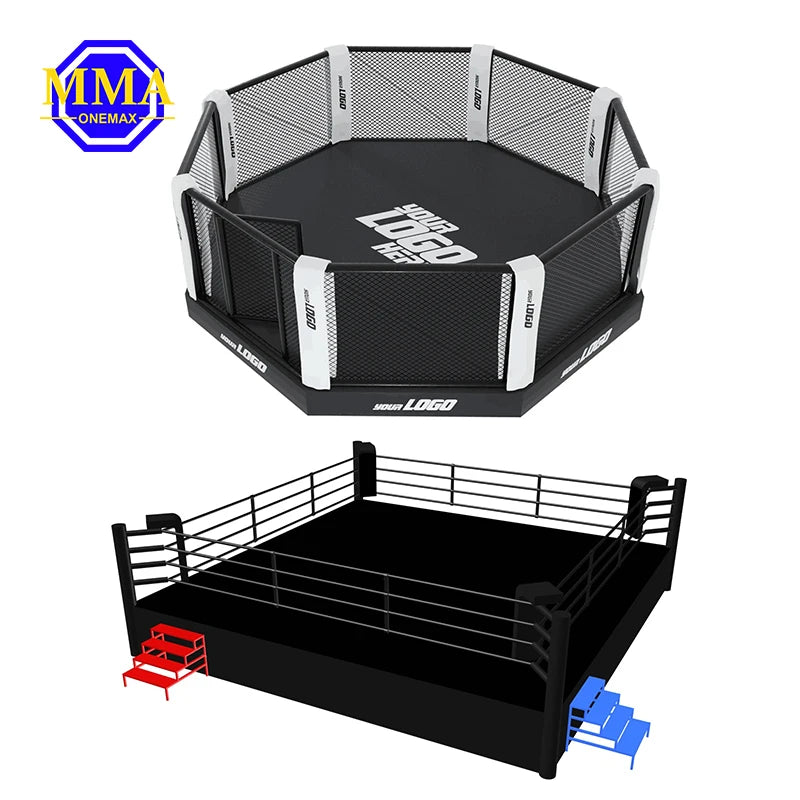MMAONEMAX Mma Octagon Used Wholesale Ufc Octagon Professional Size Mma Muay Thai Octangle Cage 6 m Adult Boxing Ring Mma Cage