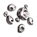 3D Abstract Metal Wall Art Colourful Stainless Steel Ball Combination Wall Decor Creative Metal Art