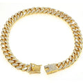 Wholesale Luxury Gold Choke Key Collar Pitbull Large Neck Collars Dog Cuban Link Pet Dog Chain Cuban Collar