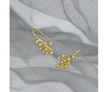 VIANRLA 925 Sterling Silver Bead Design Hook Earrings for Women 18k Gold
