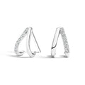 OAHLAN Trendy Sterling Silver 925 Earring V Shape Cubic Zirconia Stud Earrings Women Fashion Jewelry Earrings for Teens Girls