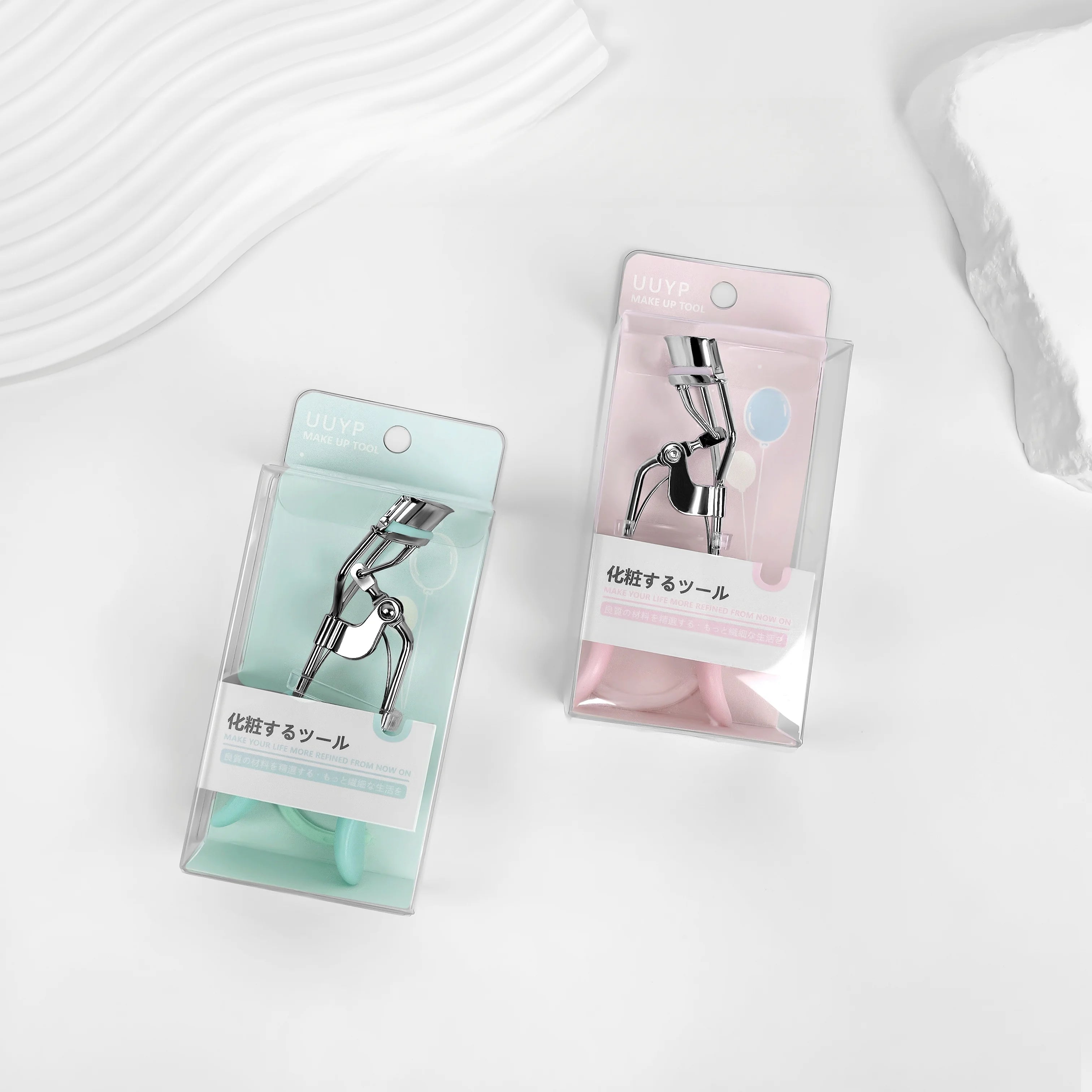 Wholesale UUYP High Quality Eyelash Curler Brush Non-slip Handle Disposable Portable Stainless Steel ABS Wide Angle Mini Partial