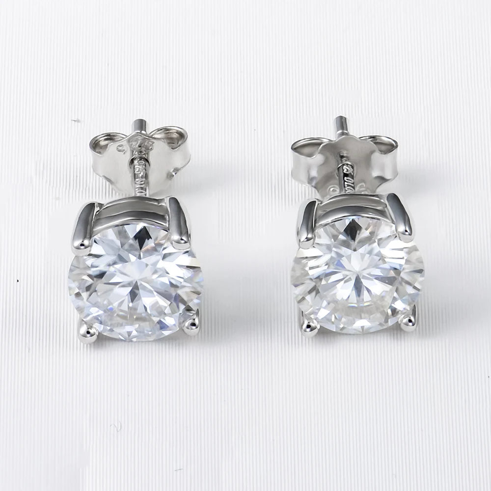 Moissanite Earrings 925 Sterling Silver White Moissanite Earring Fine Jewelry