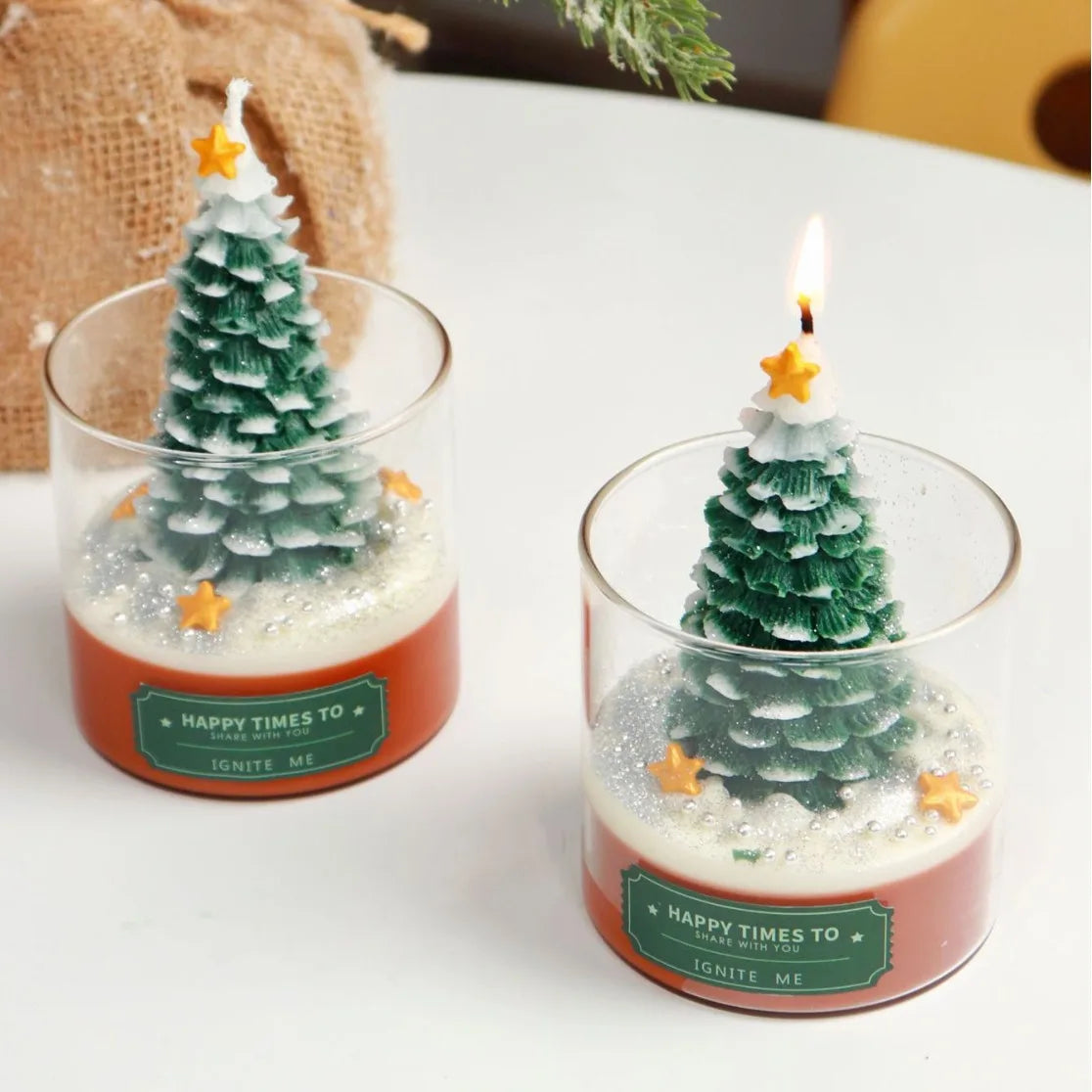 Handmade Eco-Friendly Soy Wax Pillar Candles-Unique Design Customized Scents Christmas Holiday Decorations Diwali Ramadan