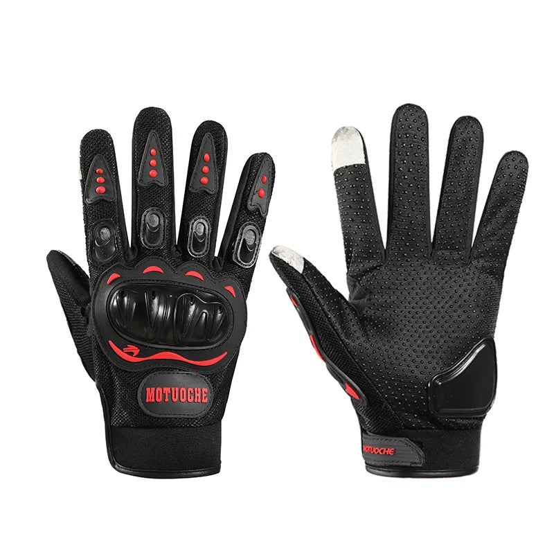 Adult Unisex Summer Tactical Motorcycle Motocross ATV Karting Gloves Full Finger Breathable Touch Screen Non-Slip Windproof