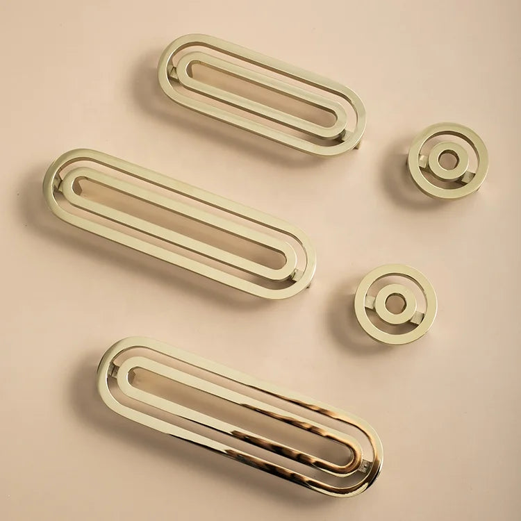 Hot Sale Furniture Cupboard Drawer Silver Gold Brass Handle Kitchen Cabinets