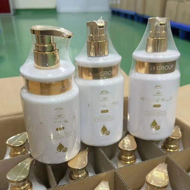 Cosmetics Packaging Containers 16oz 300ml  500ml Empty PET Plastic Shampoo Bottle for Lotion