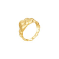Latest 18K Gold Plated Stainless Steel Jewelry Geometric Irregular Chunky Dome Ring for Women Accessories Ring R234204