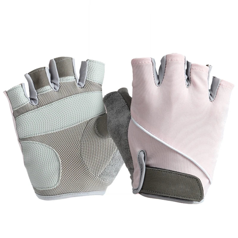 SHIWEI-xh01# Breathable Ice Silk Half Finger Bicycle Gloves Sports Unisex Cycling Gloves