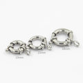 Jewelry Making Findings Stainless Steel Round Snap Hook Spring Clasp for DIY Women Men Jewelry