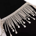 Wholesale Sewing Crystal Trim Teardrop Glass Fringe Tassels Applique Glass Rhinestone Chain for Clothes Jewelry