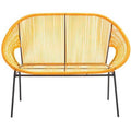 Wholesale Acapulco Bench Two Seater Rattan Chair Plastic Furniture Rattan Outdoor String Chaise Relax Sleeping Chair
