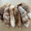 Wholesale Real Fox Fur Tail Keychain Large Natural Fluffy Animal Fur Keychain for Women Cute Bag Pendant Charm Decoration