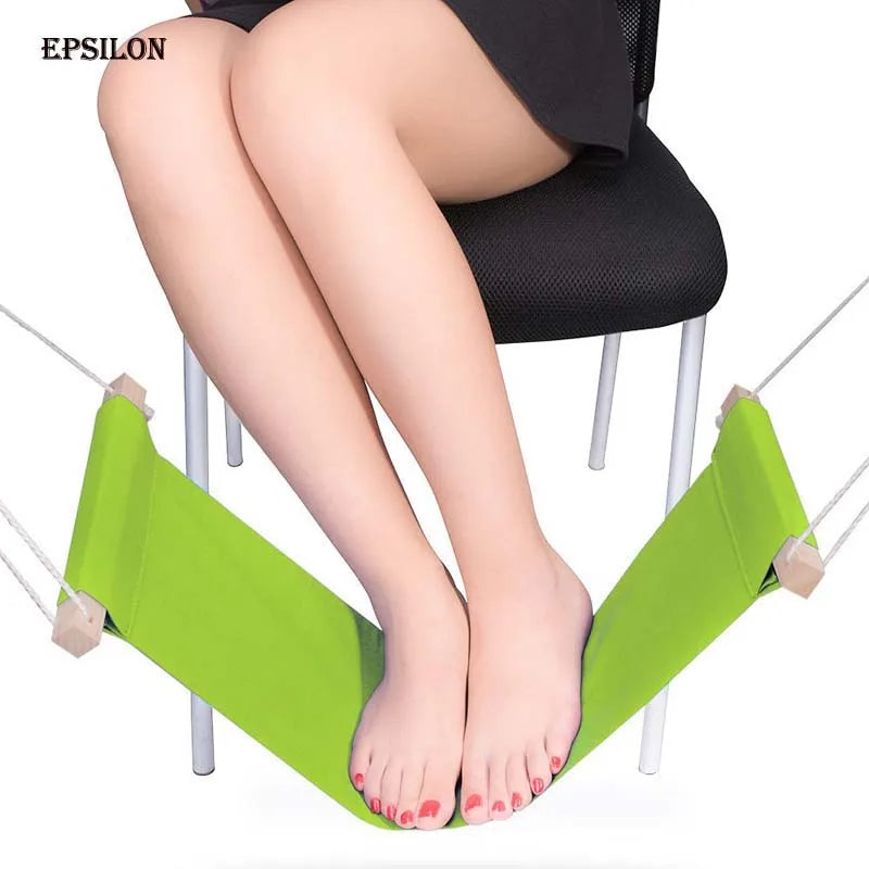 Epsilon Travel Footrest Flight Carry-On Feet Hammock Adjustable Height with Premium Memory Foam Travel Accessories