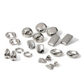 J&D Minimalist Stainless Steel Silver Earrings Chunky Smoothly High Polish Big Hoop Stud Earrings Sets