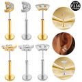 Gaby Fine Jewelry ASTM F136 Titanium Threadless Push in Labret Lip Ring Helix Ear Piercing Wholesale Piercing Jewelry