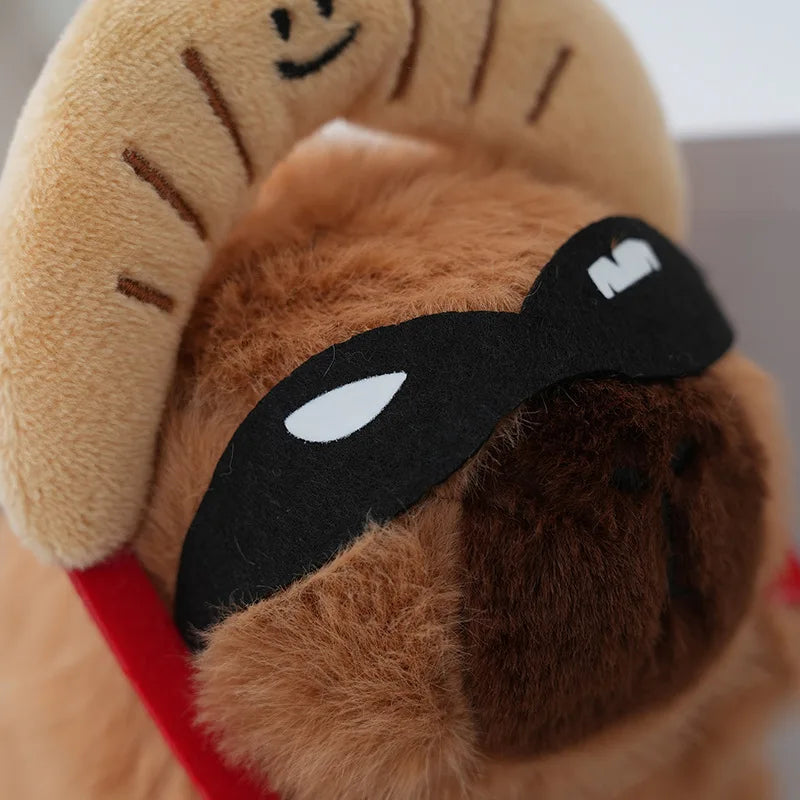 Mini Peluches Cosplay Pirate Croissant Chef Hat Capibaras Animal Capibara Plush Toys Capybara Plush Stuffed Animal Toy Keychain