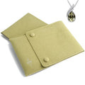 New Push Thick Microfiber Leather Double Row Buckle Cloth Bag Necklace Pendant Card Board Style VA Grass Green Bag