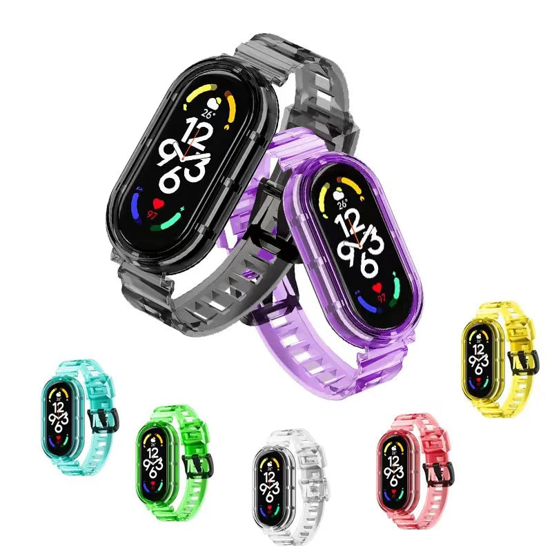 ShanHai TPU Bracelet for Xiaomi Mi Band 7 Strap Mi Band 6 5 4 Colorful Transparent Replacement for Xiaomi Mi Band 7 6 5 4 3