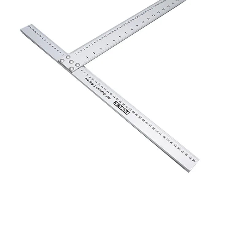 High Precision Aluminium Scale Woodworking 48" T-type Hole Scribing Marking Gauge T Shirt Ruler Multifunctional Measuring Tools