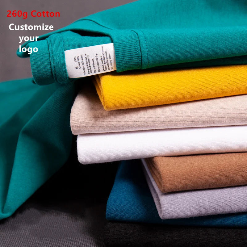 OEM Heavyweight Bulk Oversized Tshirt Custom logo Printing Plain Tee Shirt Short Sleeve Blank Cotton Plus Size Men's T-shirts