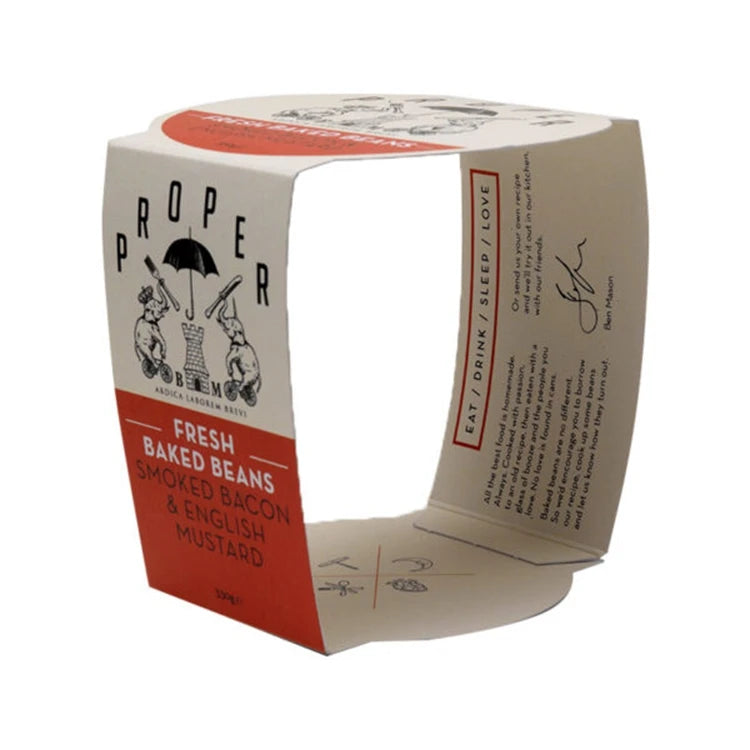 Eco Friendly Recyclable Paper Sleeve OEM OMD Paper Sleeve Packaging Lamination Waterproof Food Container Tray Paper Sleeve