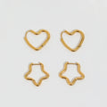 High End PVD 18K Gold Plated Pentastar Huggie Earrings Stainless Steel Jewelry Wholesale MegaBDM