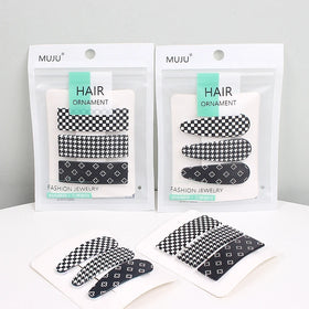 MUJU Korean Style Small Fragrance Hair Clip 3 Piece Set Plastic Acetate Hairpin for Girls & Women Model G40