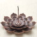 Brass Lotus Incense Holder with Waterfall Backflow Metal Incense Burner Sticks for Meditation Yoga Decor Home